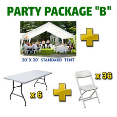 20x20 Tent + 6 Tables + 36 Chairs